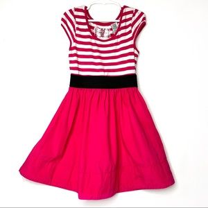 GUESS Pink and White Striped Dress